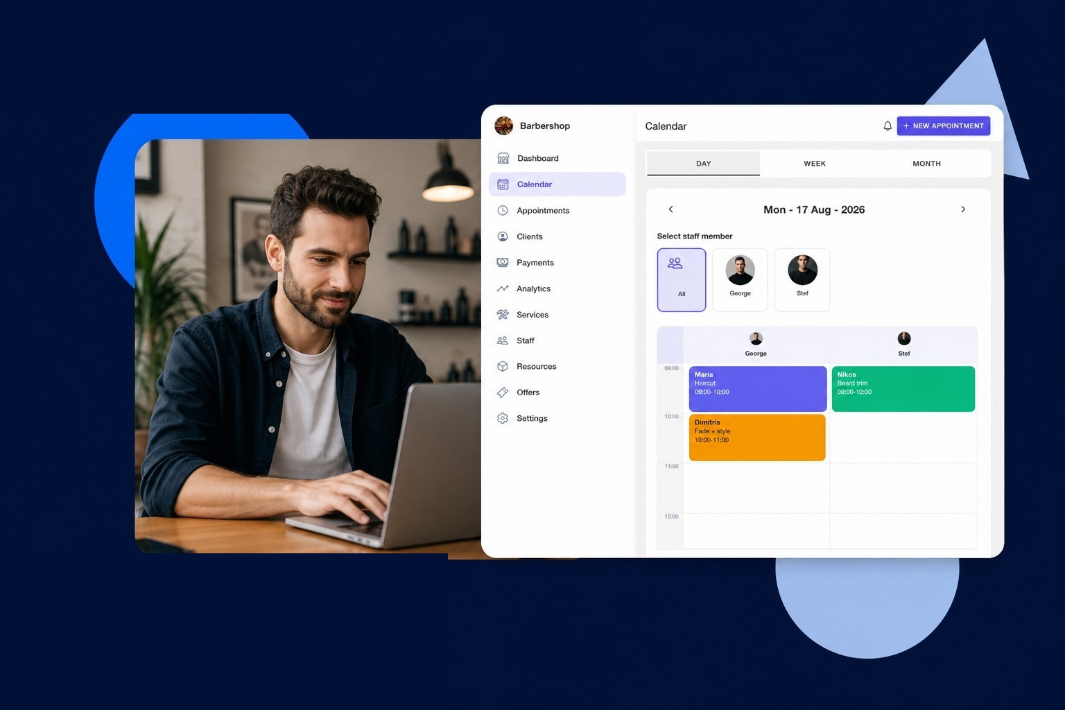 Planoora Store calendar for choosing booking software