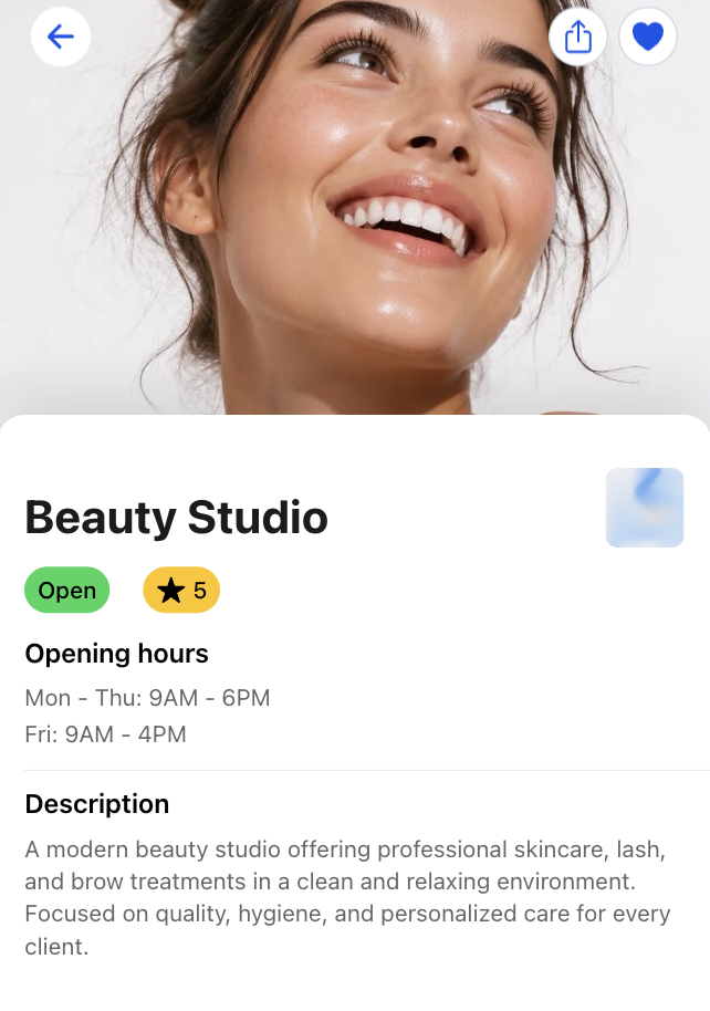 Screenshot dell'app Planoora per clienti