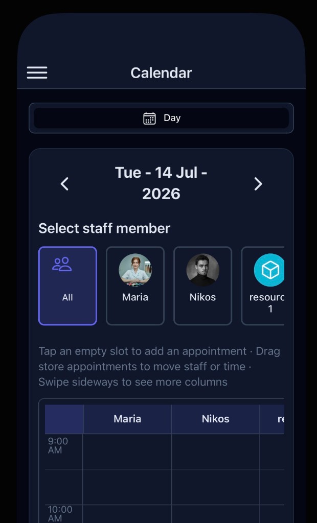 Manage appointments on the go